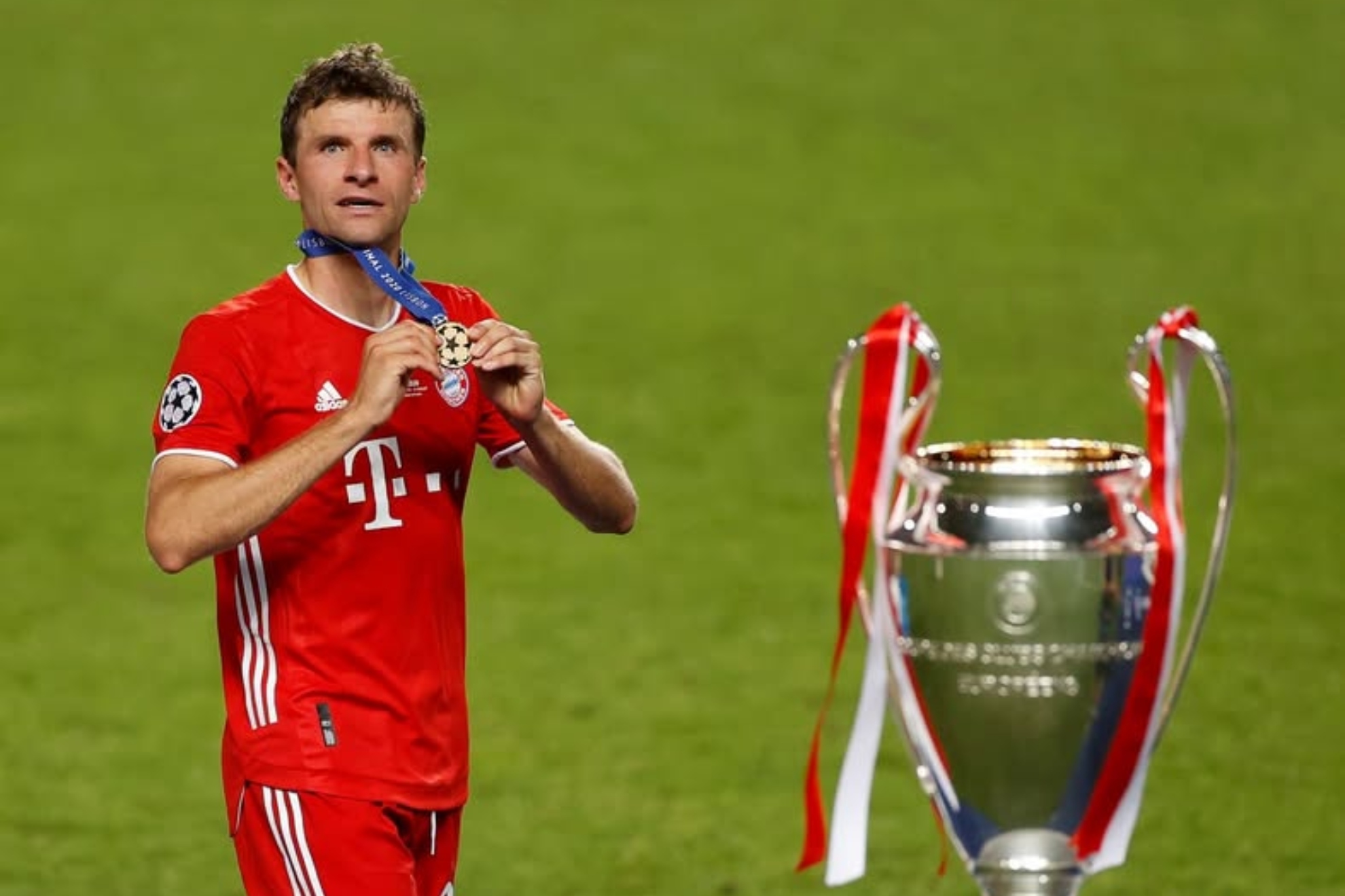 Thomas Müller, after conquering the Champions League in 2020