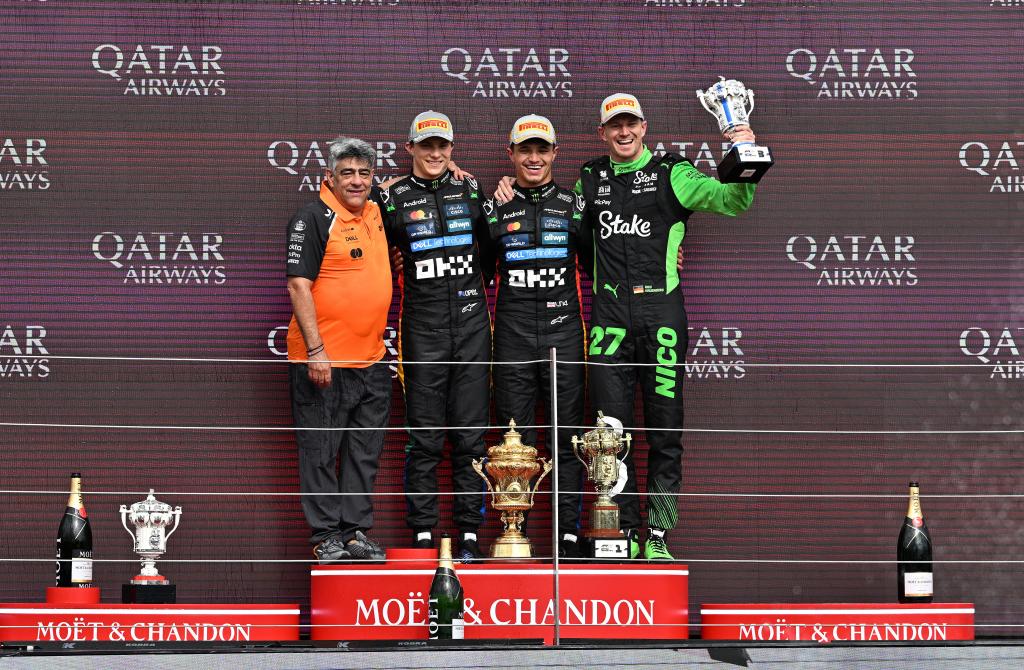 El podio de Silverstone.