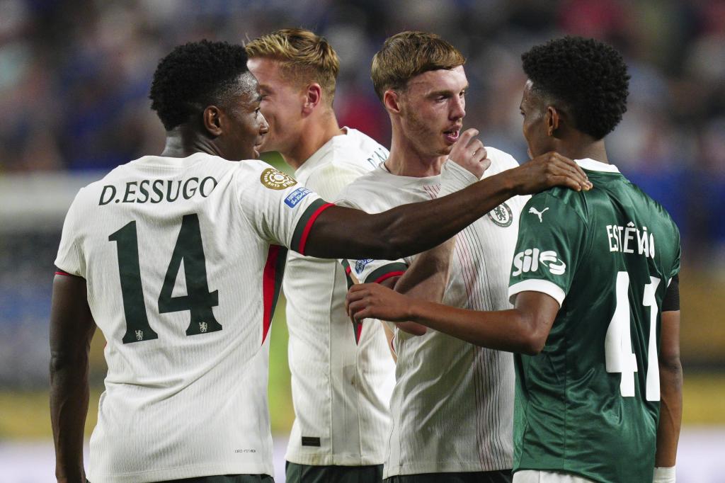 Palmeiras Estávao Conversa with Cole Palmer Del Chelsea