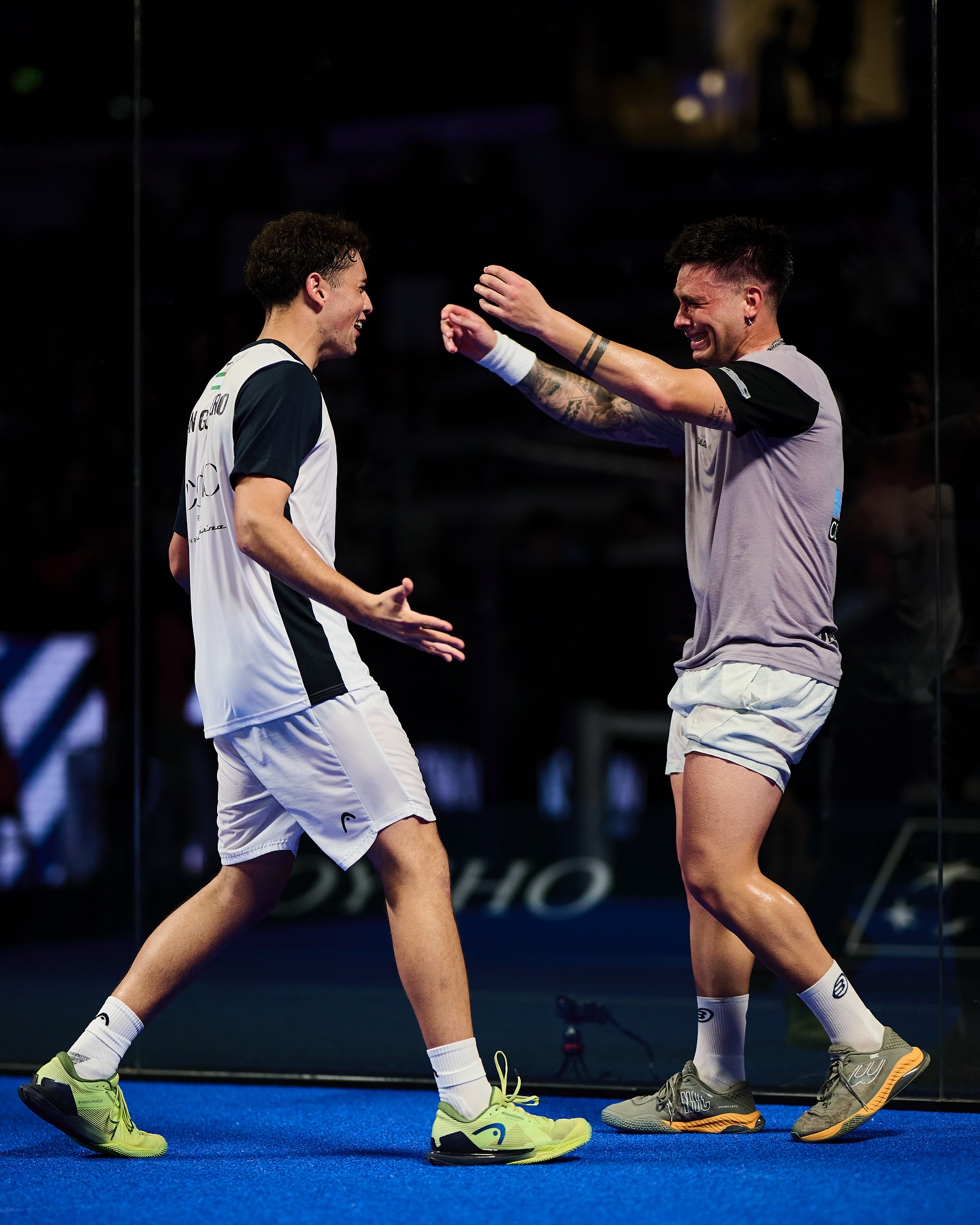 Fran Guerrero and Javi Leal, visibly excited.