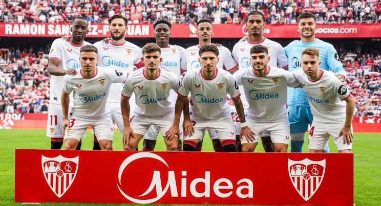 Once del Sevilla en un partido de LaLiga.