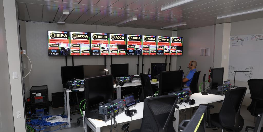 TELEVISION PRODUCTION CONTROL ROOM