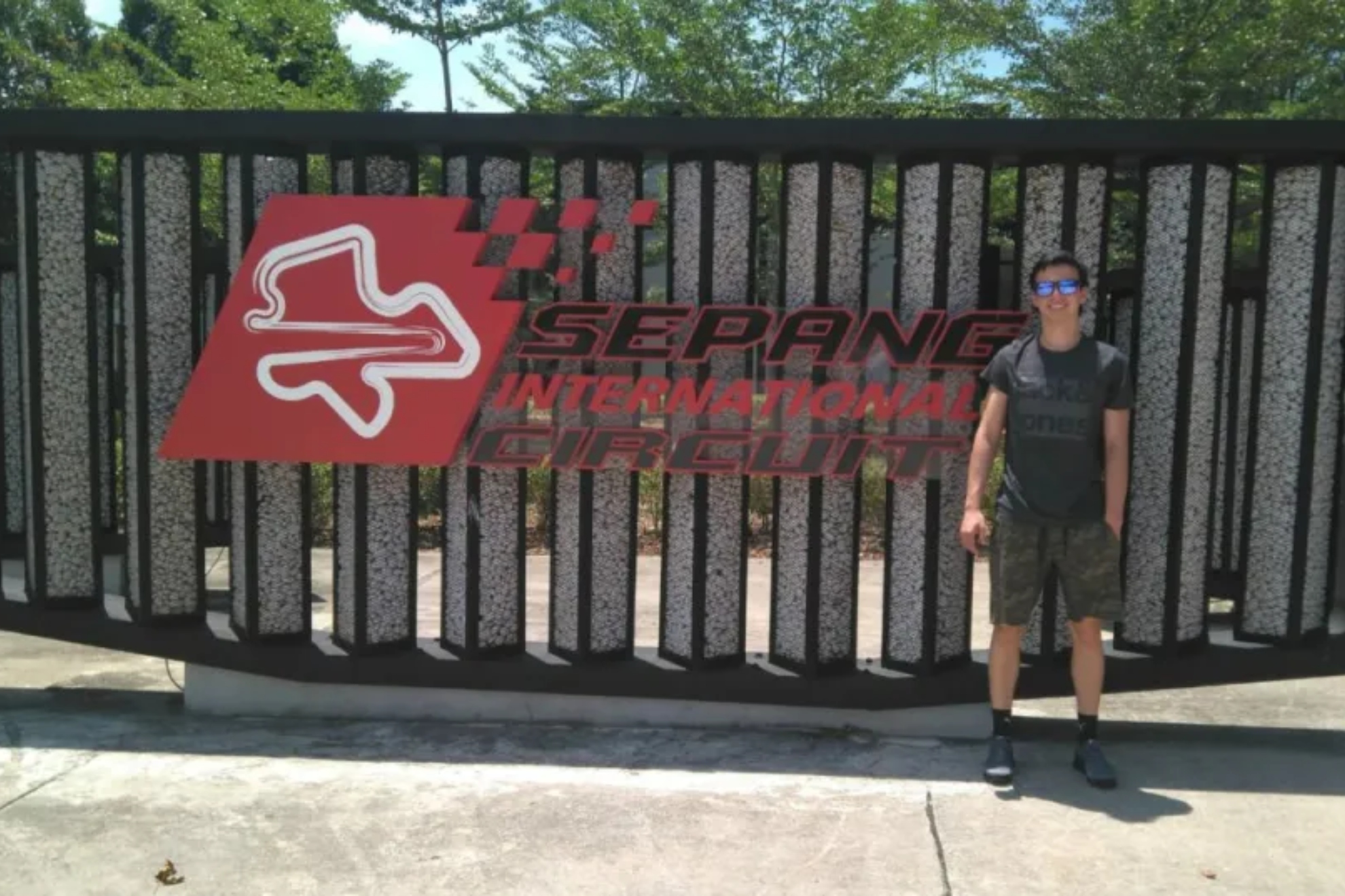 Antolín González en el Circuito Internacional de Sepang, Malasia.