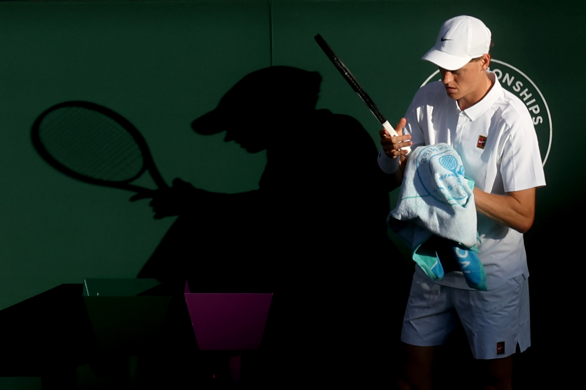 Jannik Sinner, durante el partido ante Dimitrov.