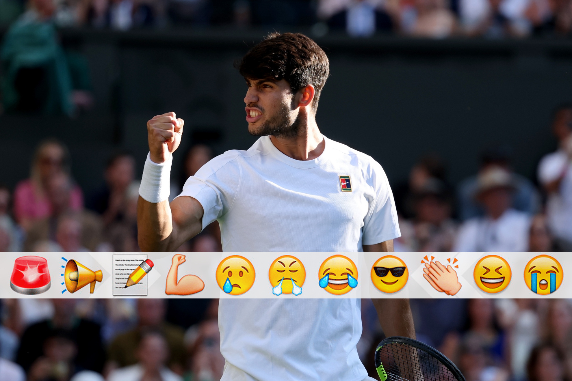 Carlos Alcaraz celebra su triunfo ante Norrie.