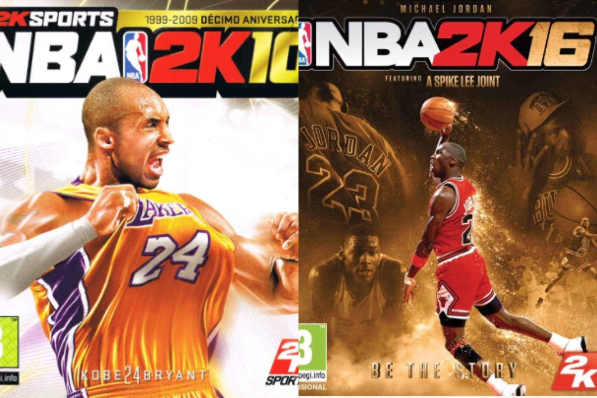 Kobe and Jordan 2K covers