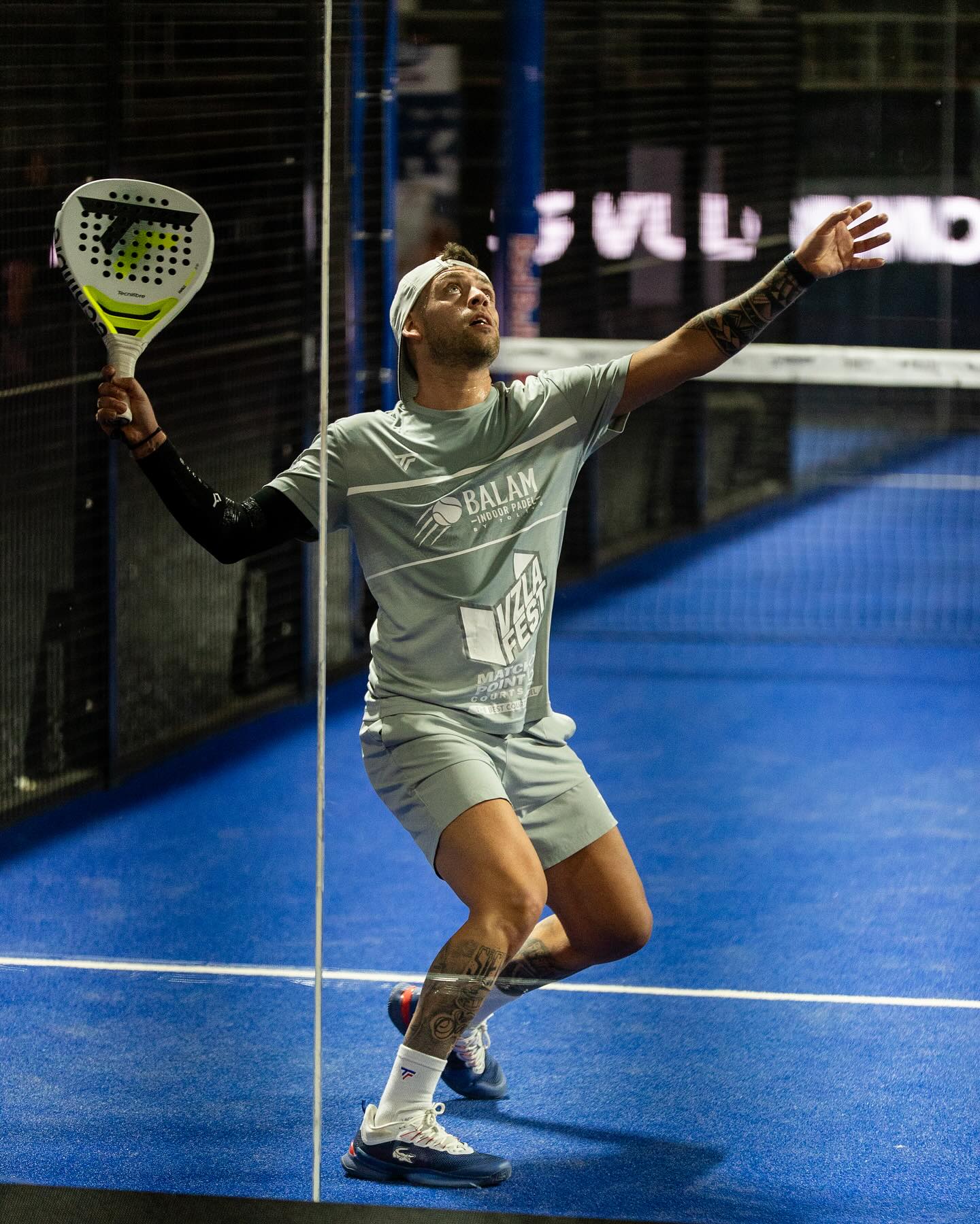 Gonza Alfonso durante un torneo de Premier Padel.