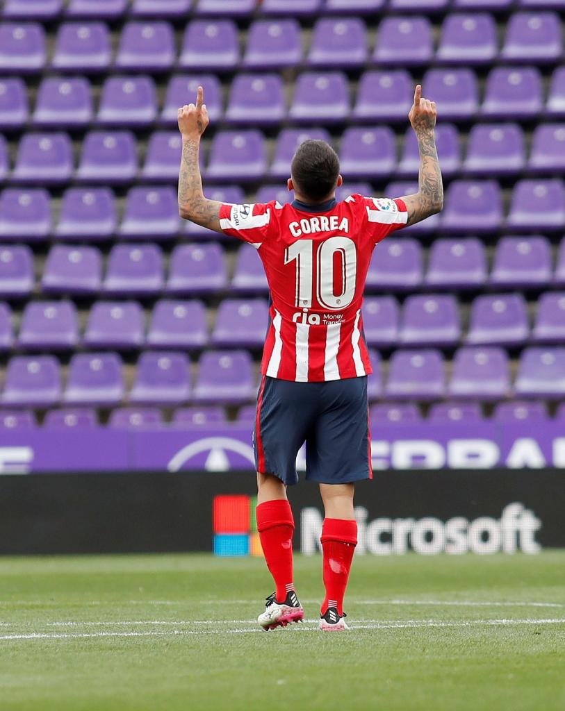 Atletico de Argentine striker Angel Korea, first of all, primarily against real Valladolid, during the last game of Laliva Santander, which is playing on the 