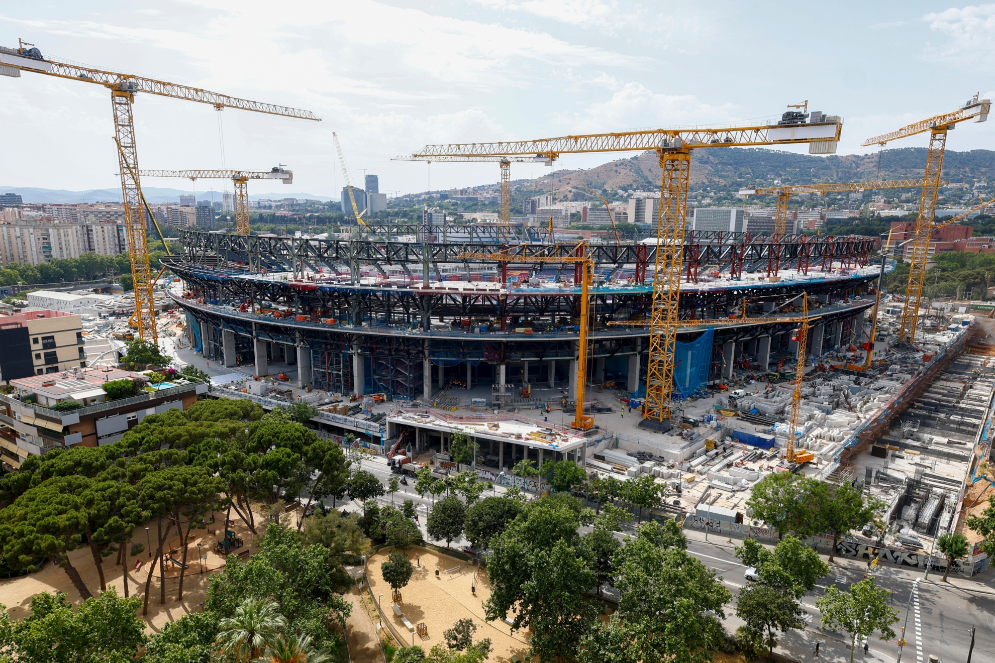 Imagen de las obras del Camp Nou.