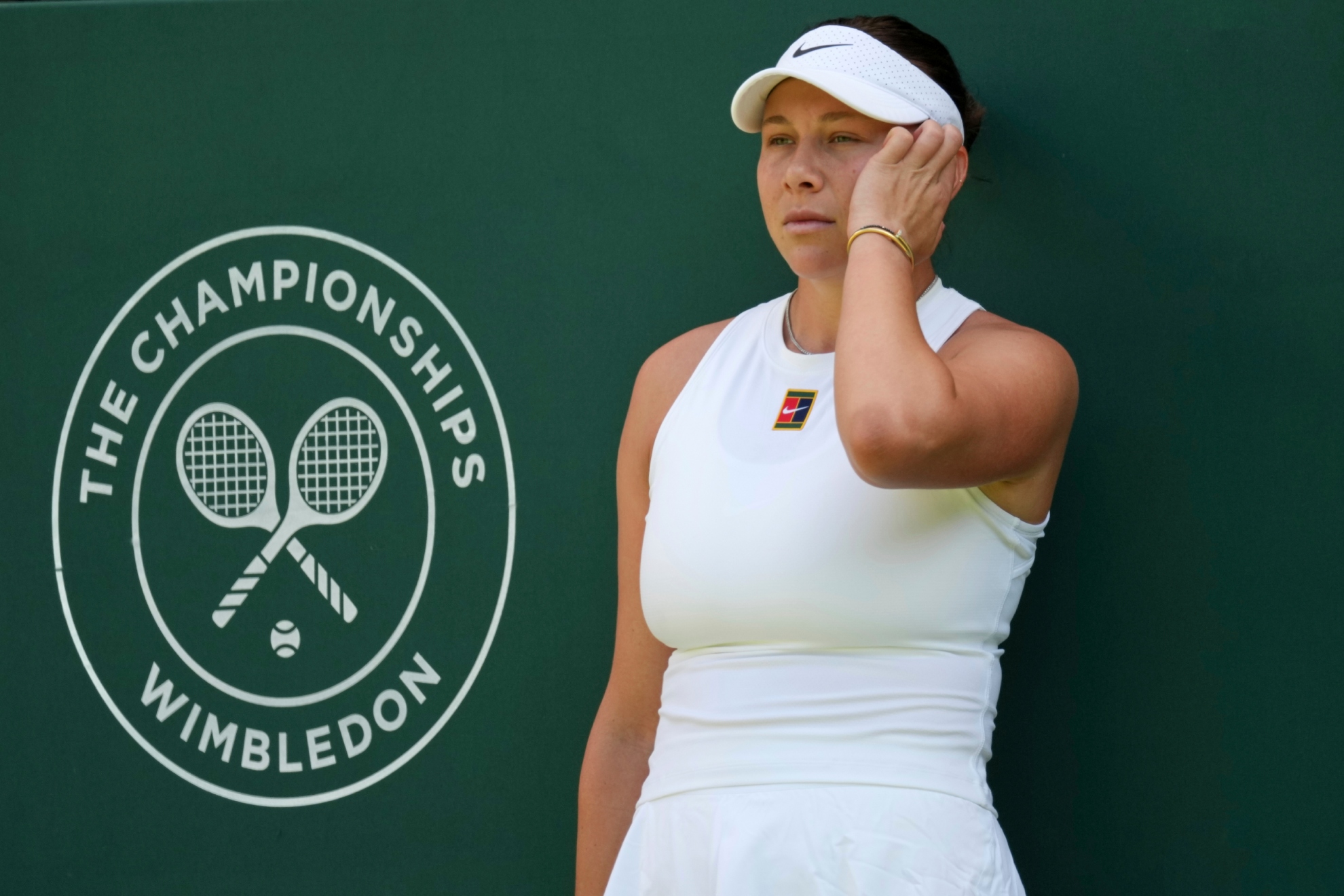 Anisimova, durante la final ante Swiatek.