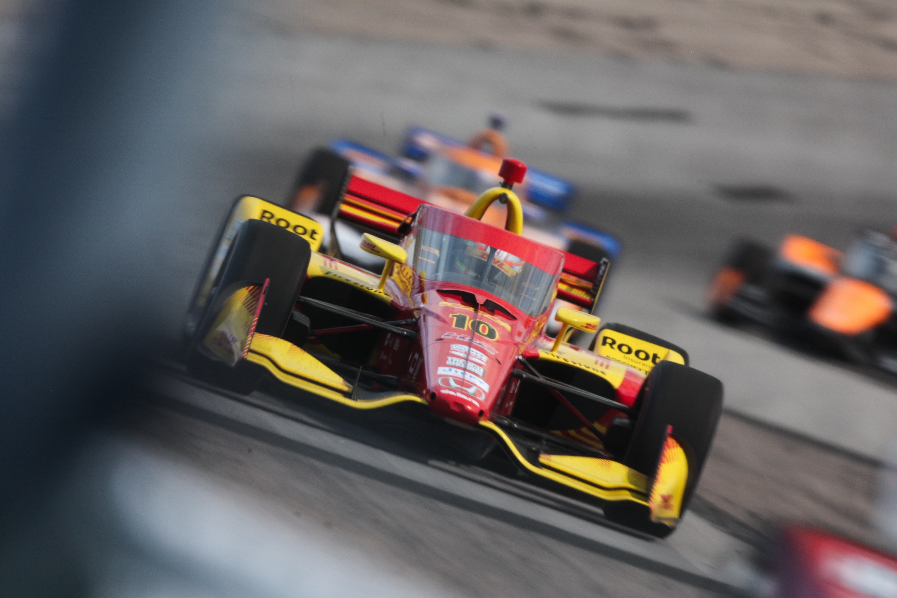 Álex Palou, durante la carrera de Iowa