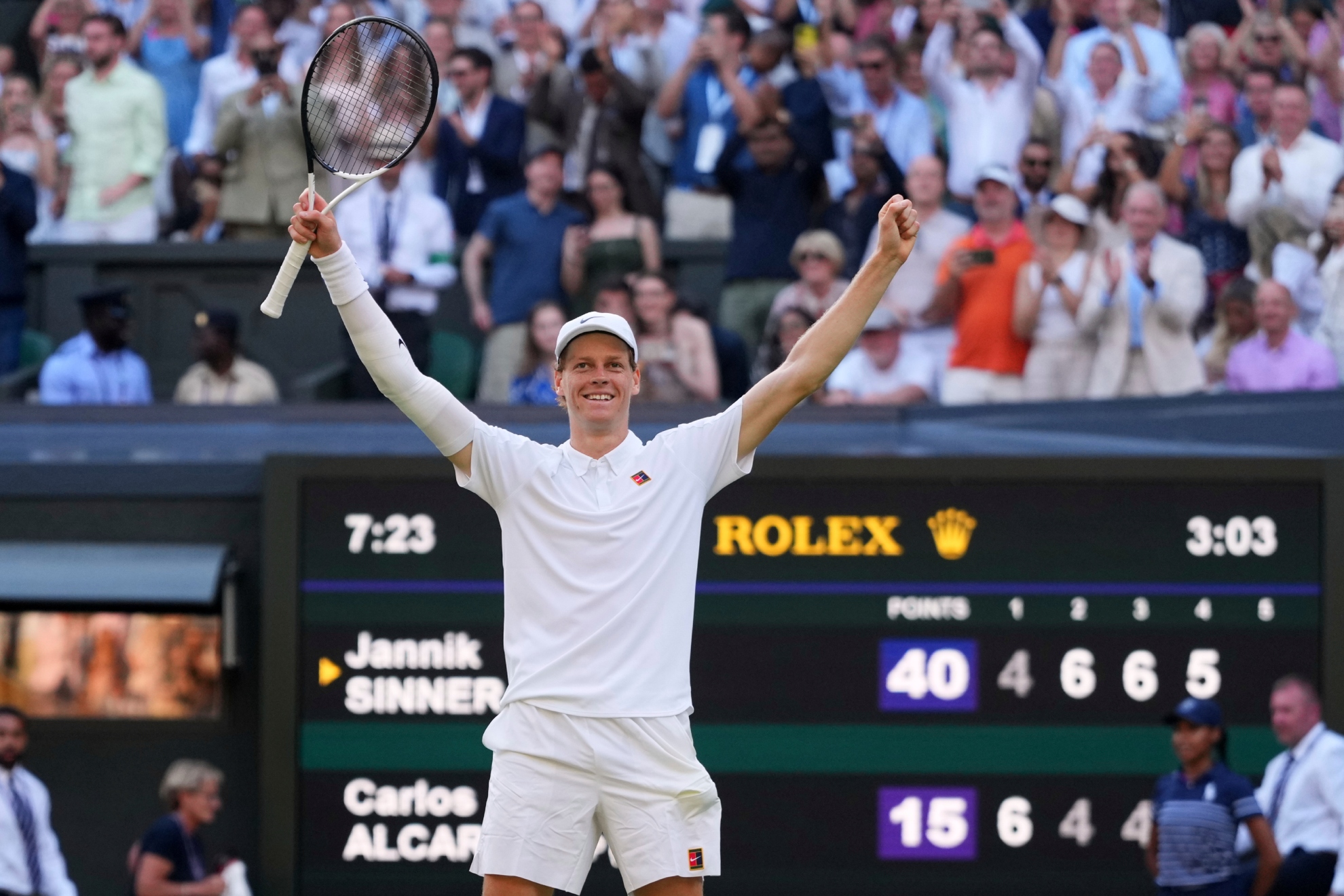 Sinner se impone a Alcaraz en Wimbledon.