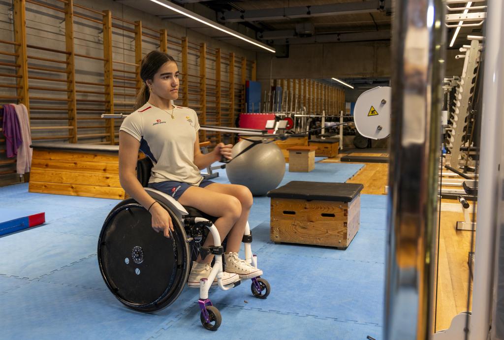 Iraide Rodríguez entrenando.