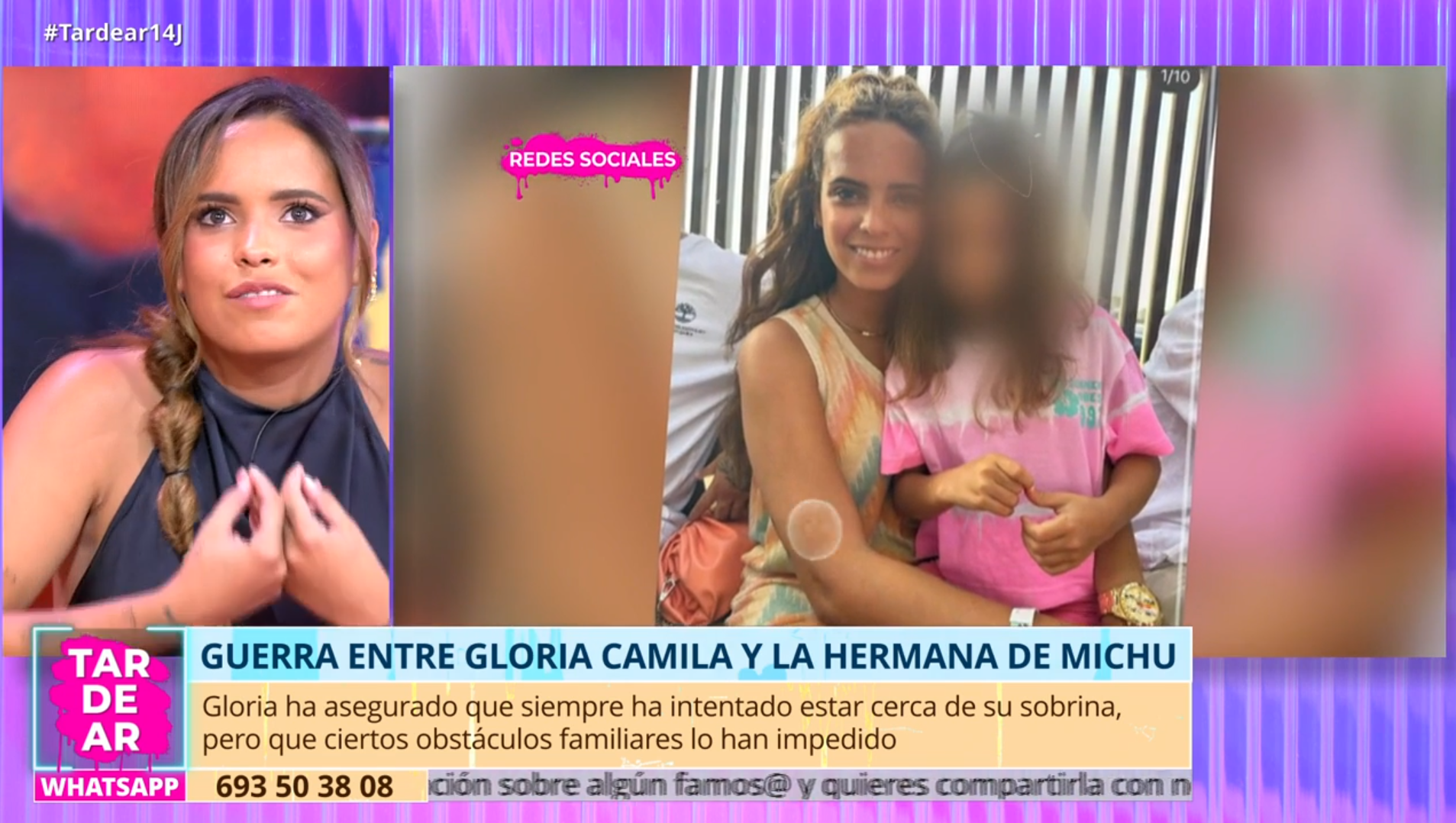 Gloria Camila se defiende ante los ataques de la hermana de Michu: "Es algo  ilógico que me ponga a parir"