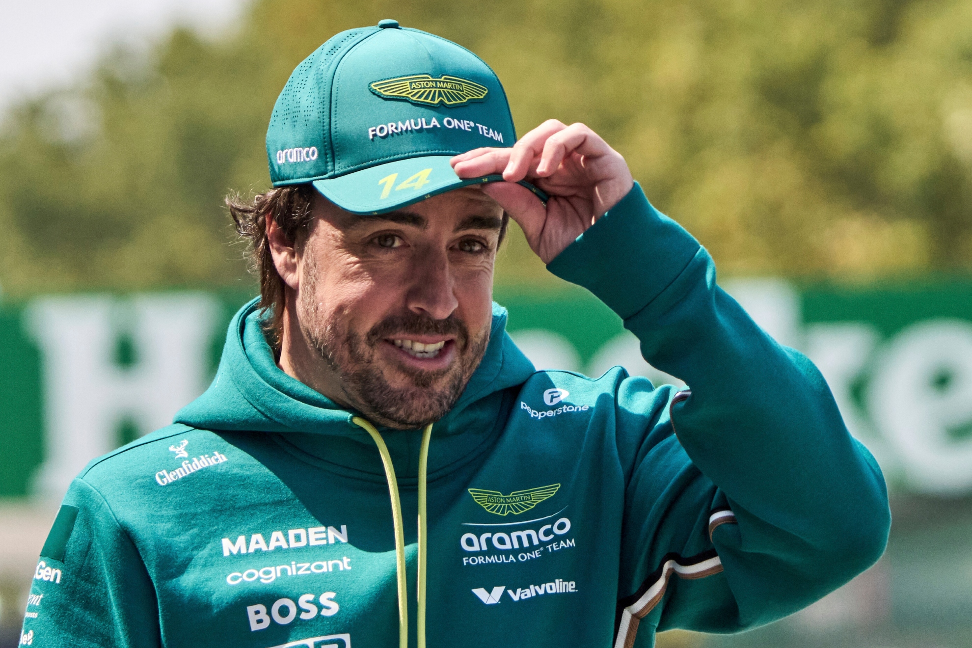 Fernando Alonso en el desarrollo del GP de China 2025.