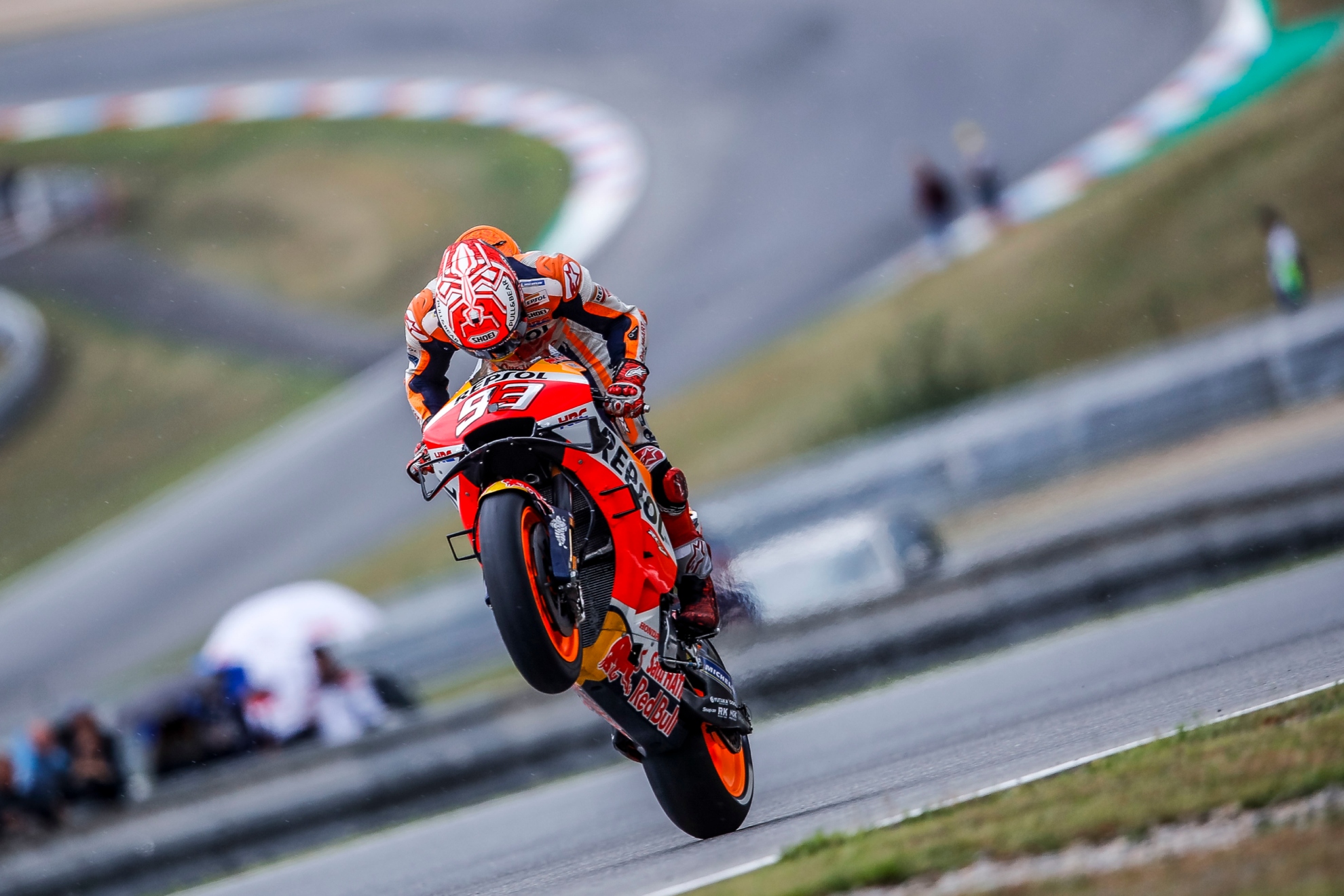 Marc Márquez durante el Gran Premio de la República Checa 2019 de la MotoGP.