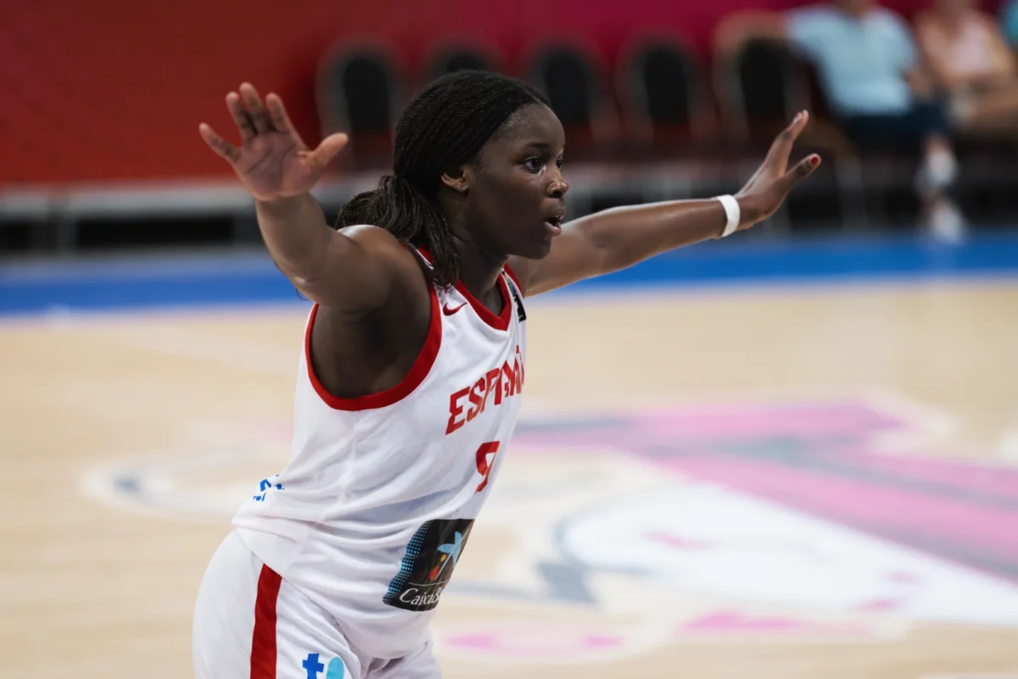 A woman radiating strength and energy.