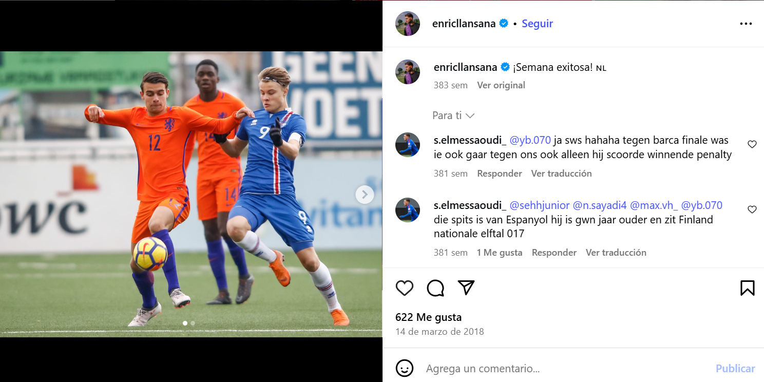 Enric Llansana, con las inferiores de Países Bajos.