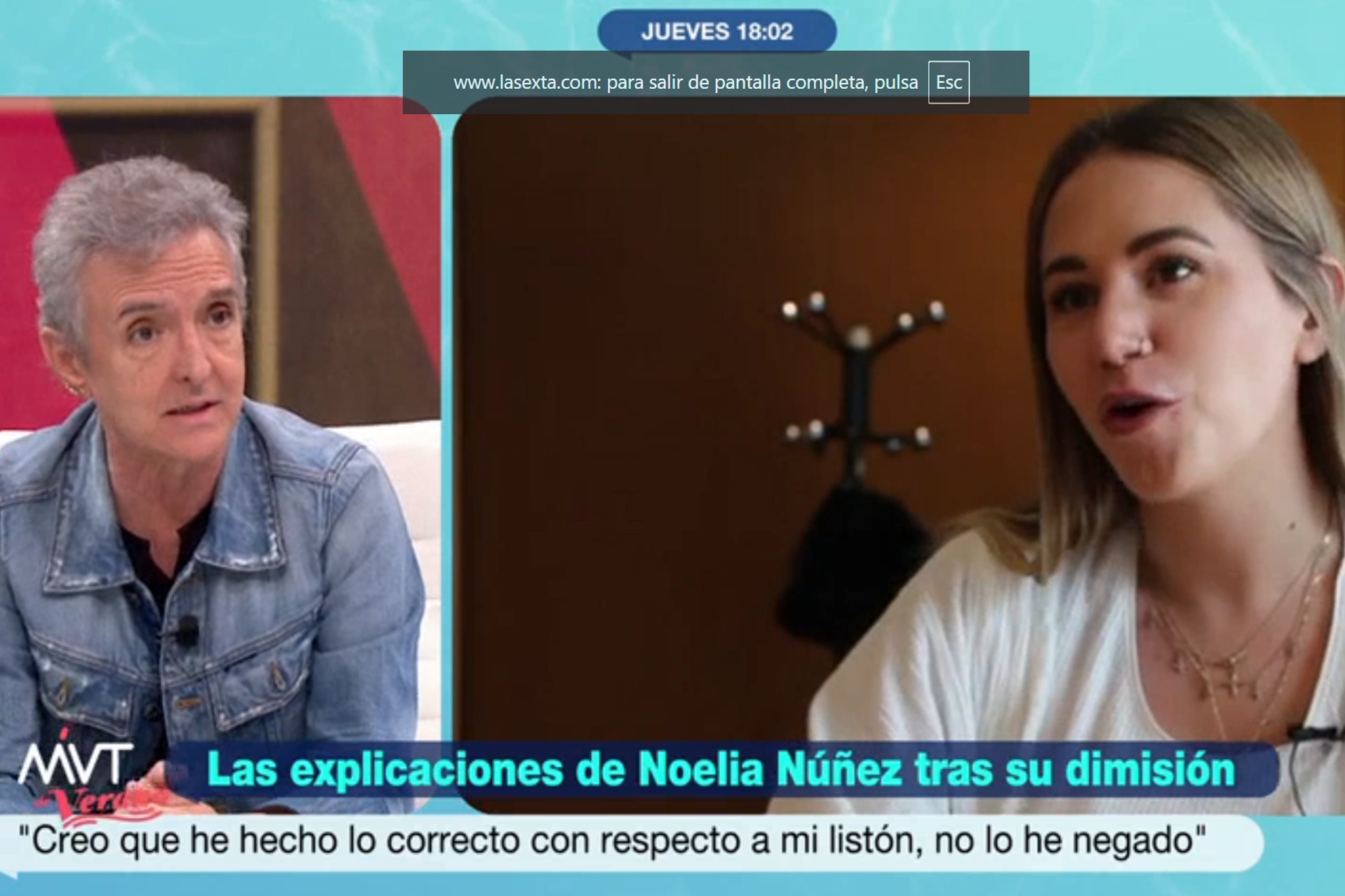 Ramoncín, sobre la dimisión de Noelia Núñez: “Hay una diferencia enorme  entre un error y una mentira”