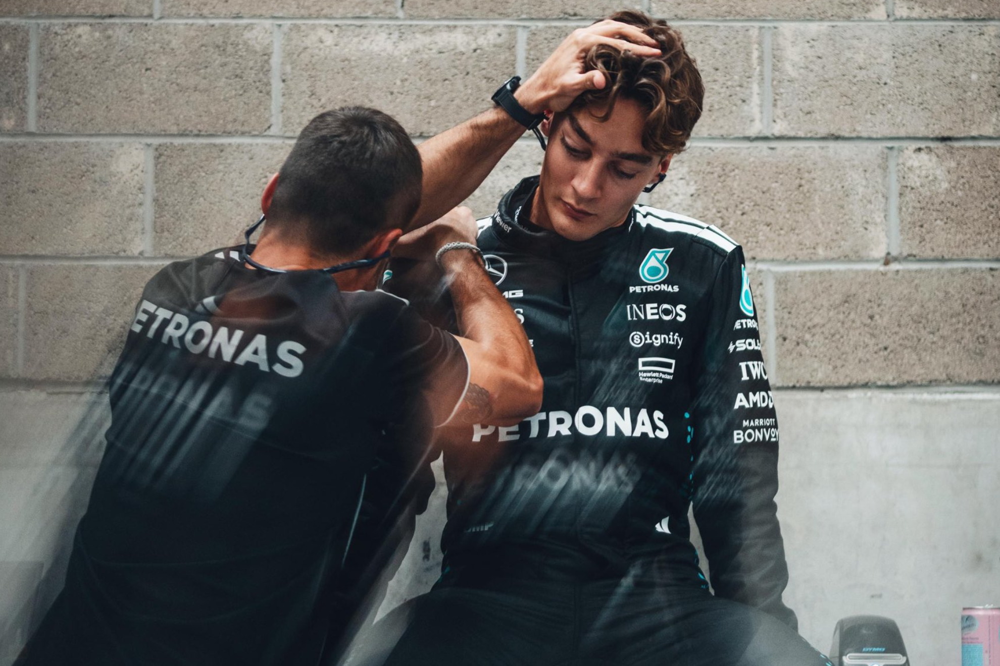 George Russell, durante el GP de Bélgica de F1.
