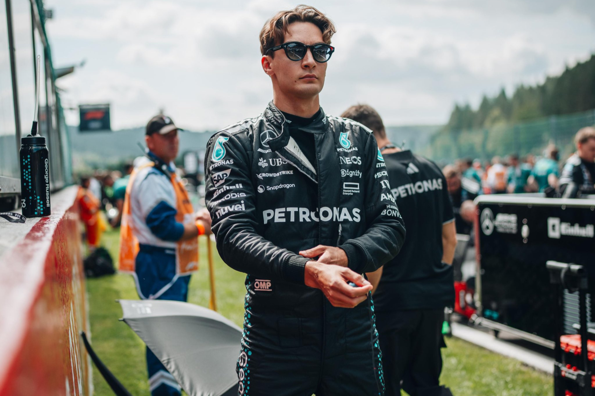 George Russell, durante el GP de Bélgica de F1.