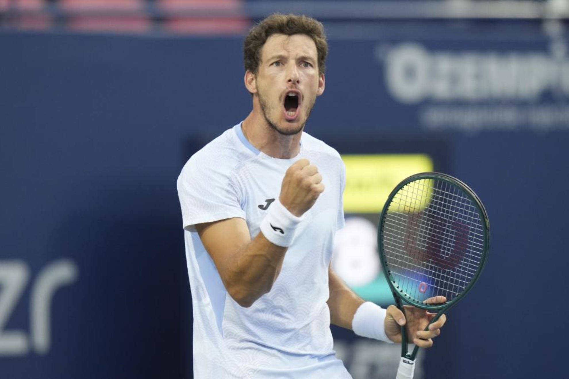 Pablo Carreño celebra en Toronto.