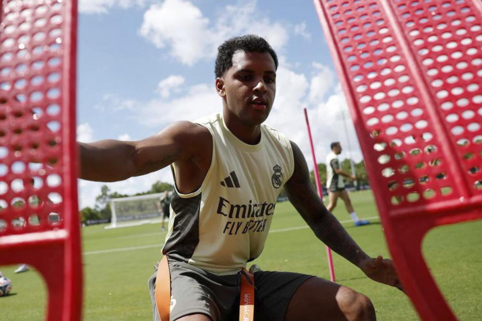 Rodrygo en un entrenamiento.