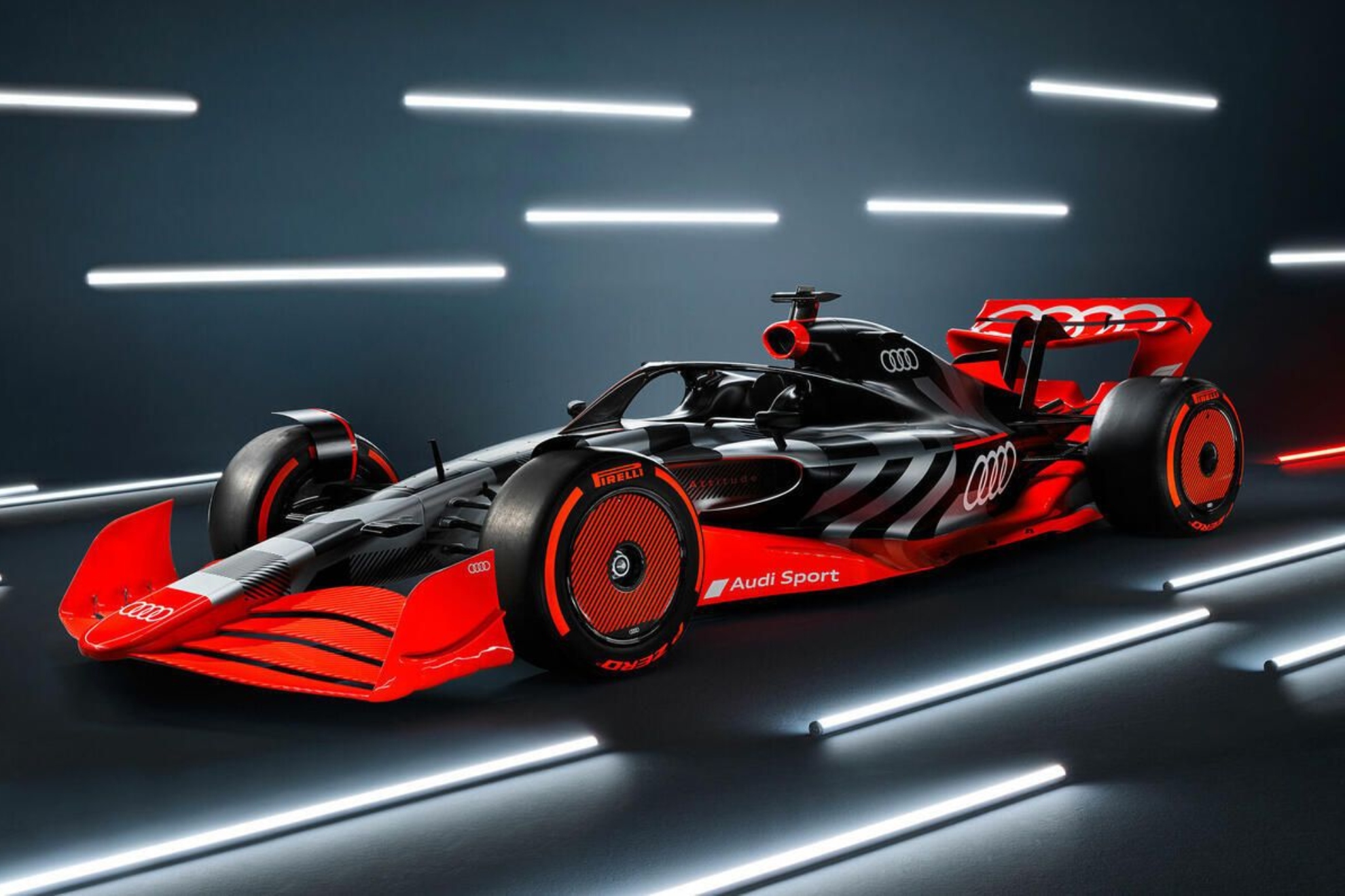 El monoplaza conceptual de Audi para la temporada 2026 de la F1.