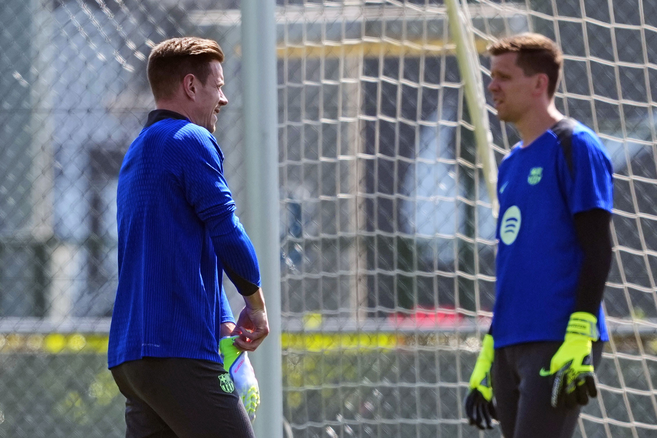 Ter Stegen y Szczesny en un entrenamiento.