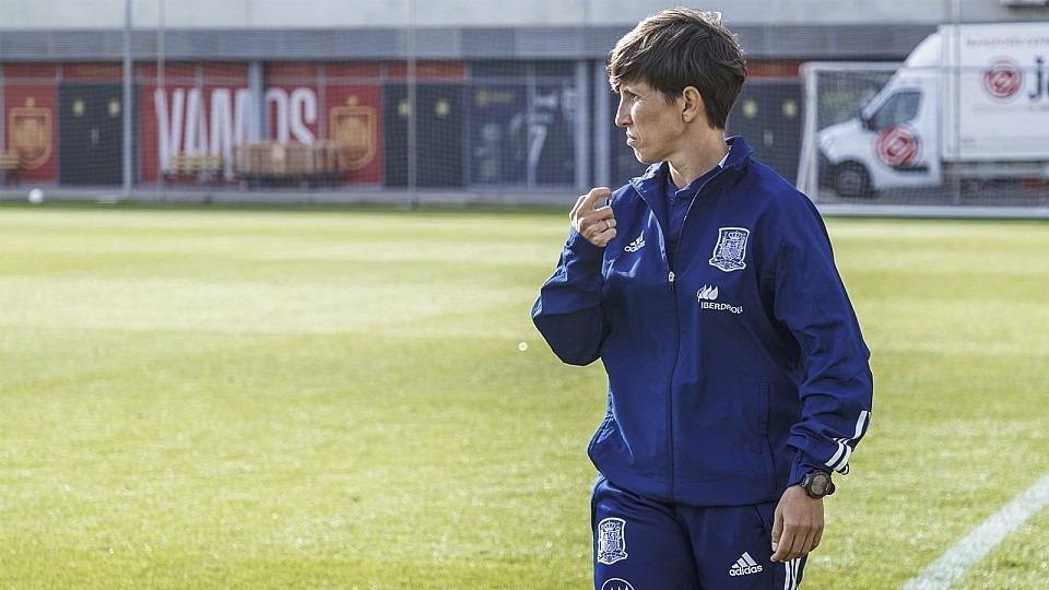 Sonia Bermúdez, en la Ciudad del Fútbol de Las Rozas