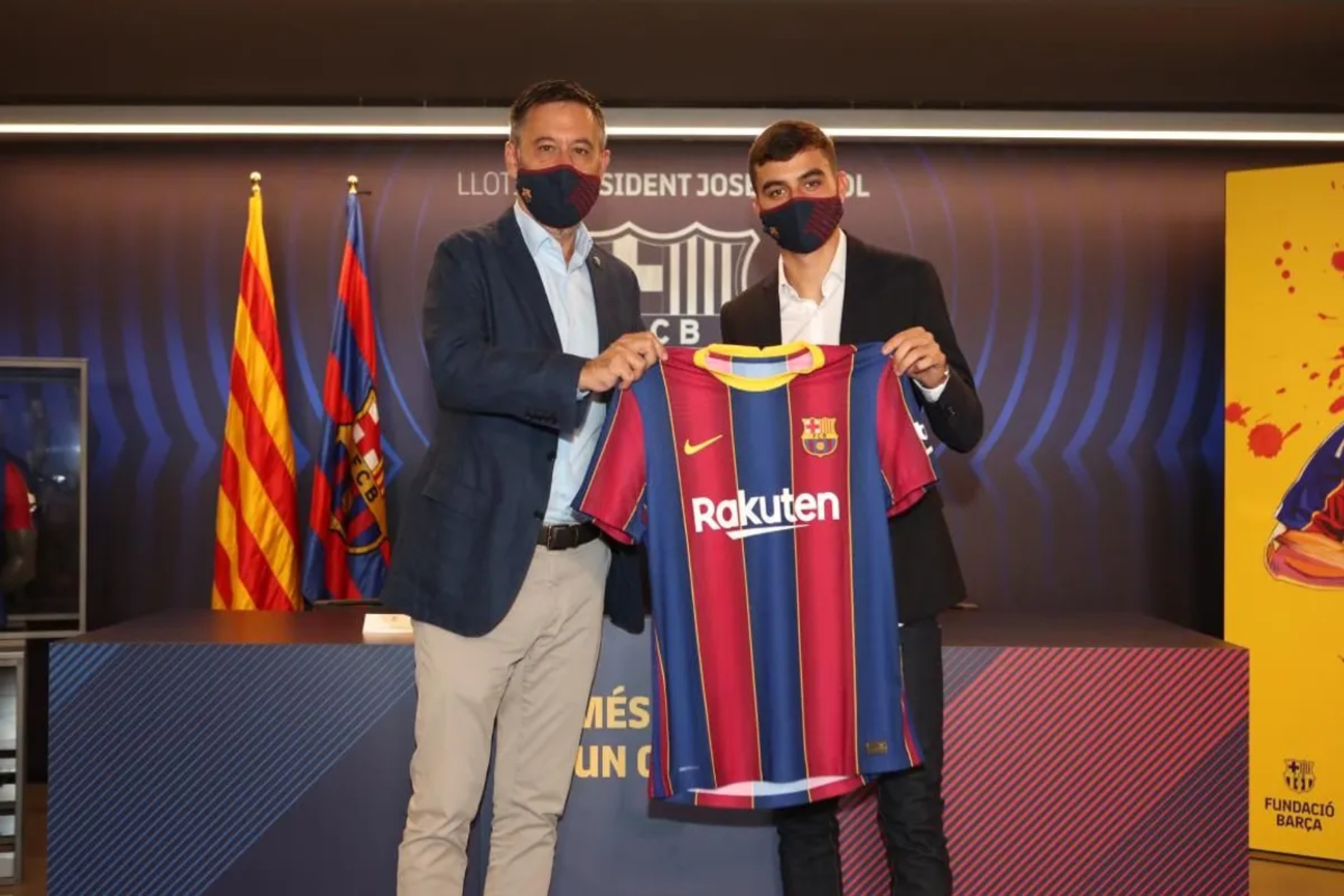Pedri fue presentado hace cinco años por Bartomeu