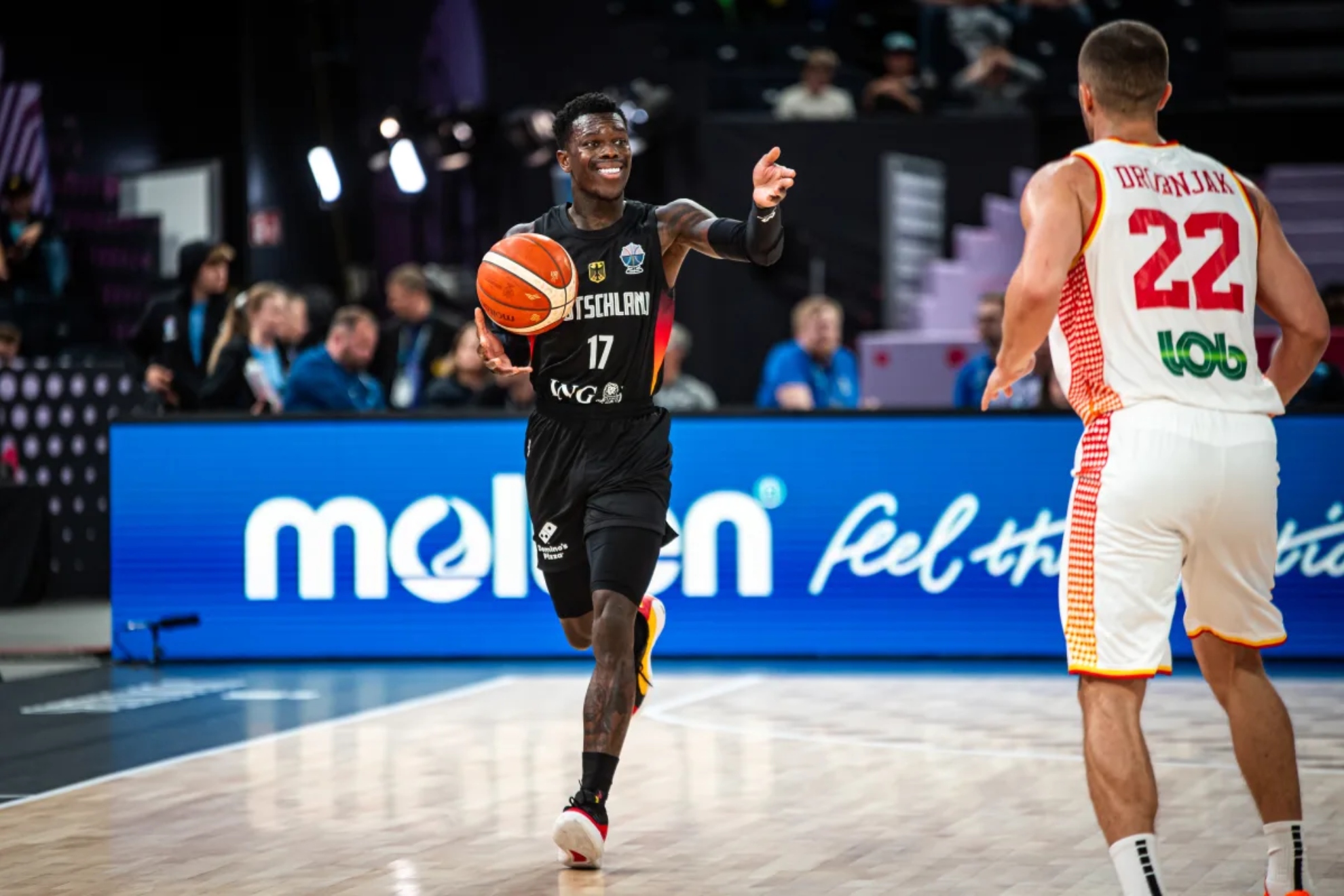 Schroder en el partido