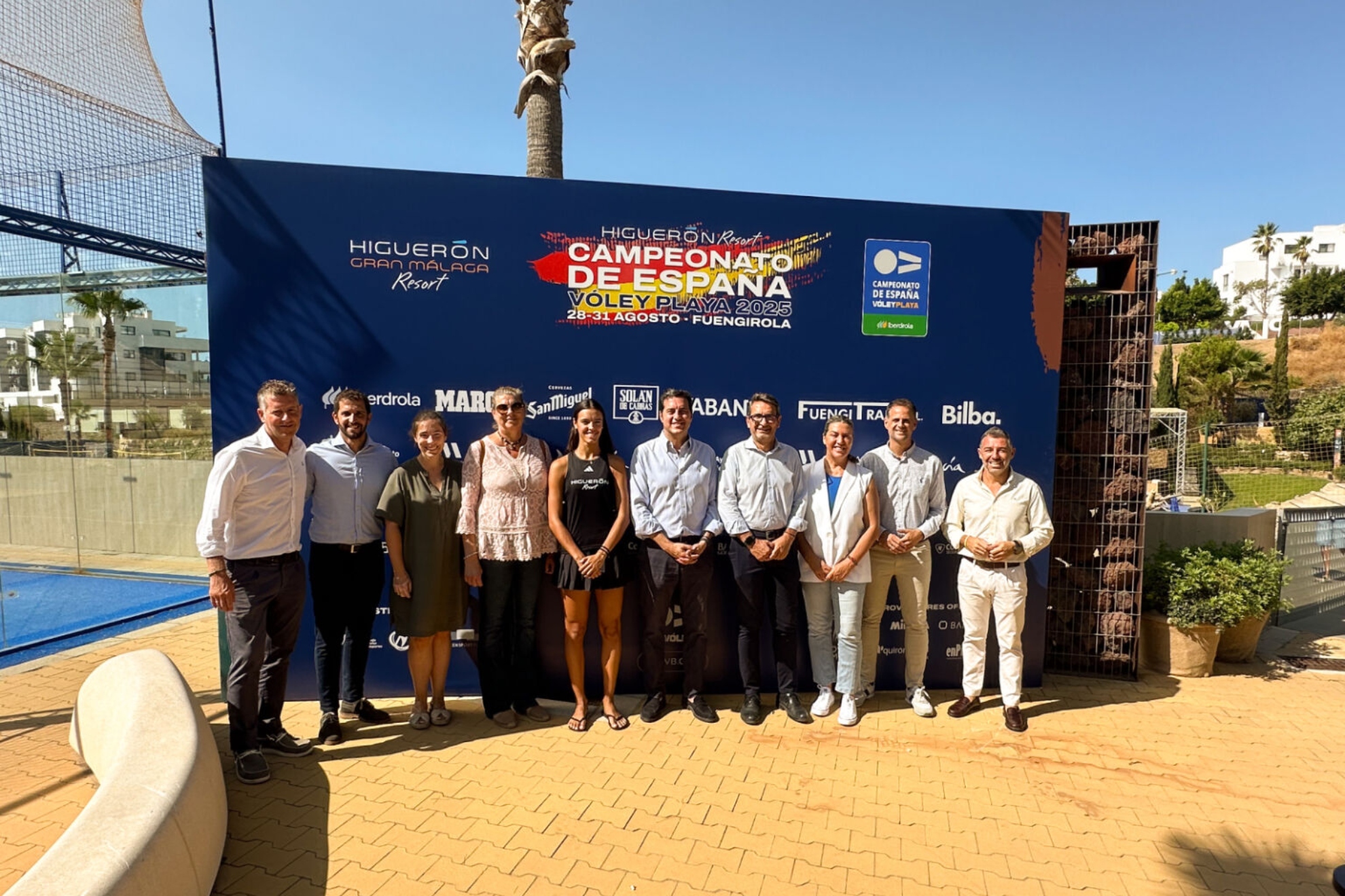 Image of the presentation of the Spanish Volleyo Playa Championship at the Higuerón Resort