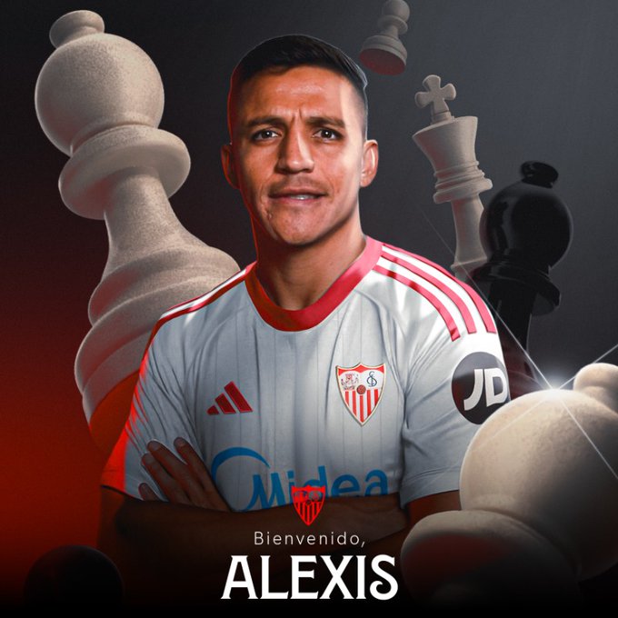 El veterano delantero chileno llega libre al Sevilla y firma por una temporada.