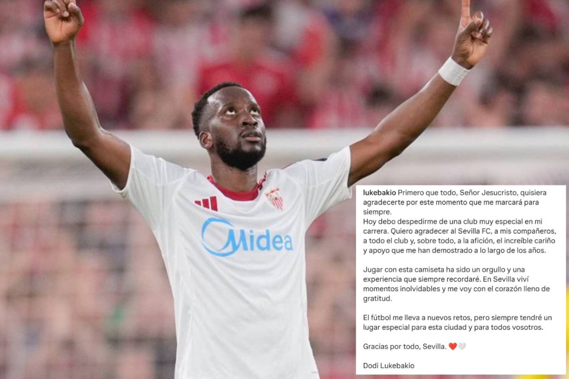 Lukebakio celebra un gol con el Sevilla