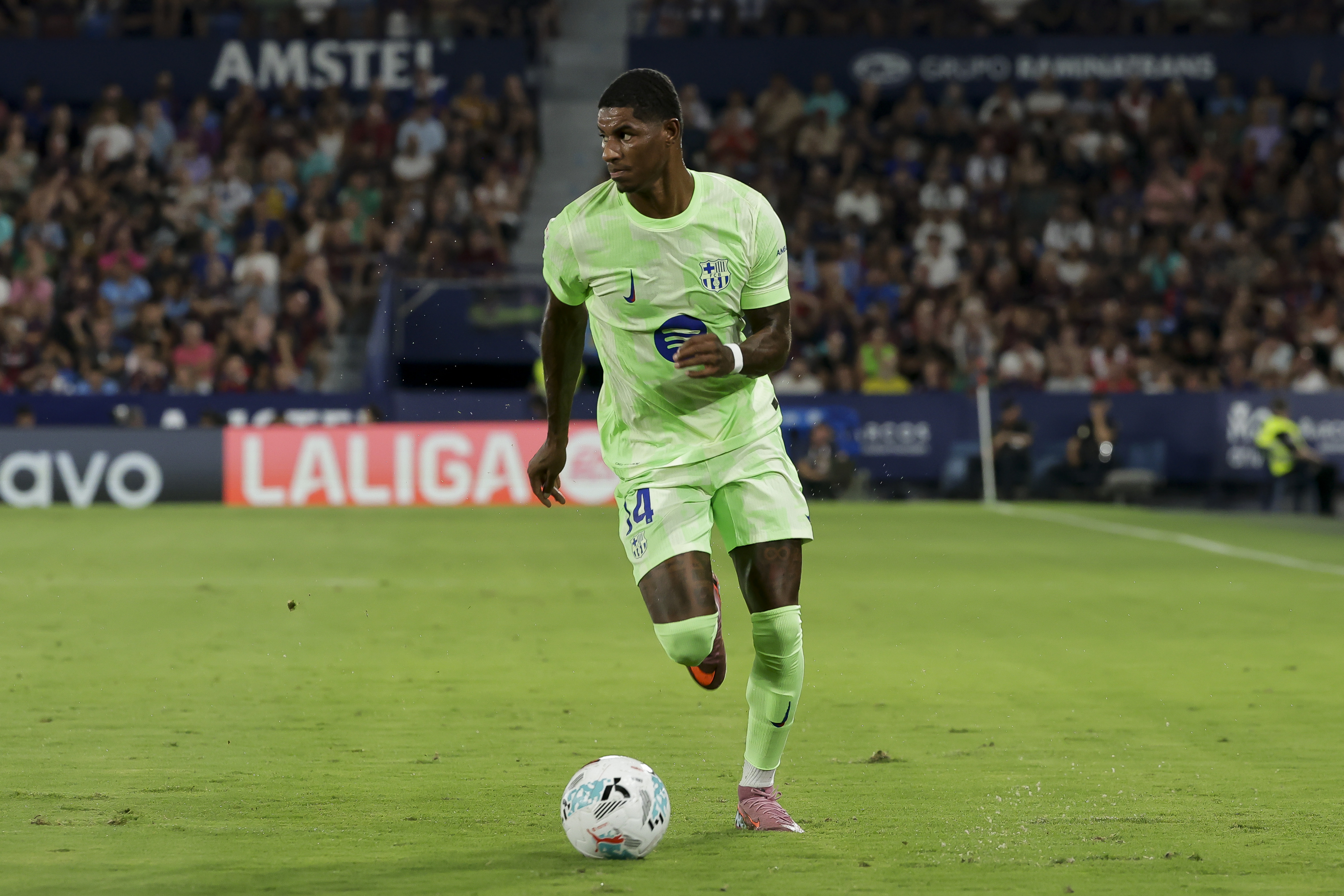 Rashford, en el partido ante el Levante.